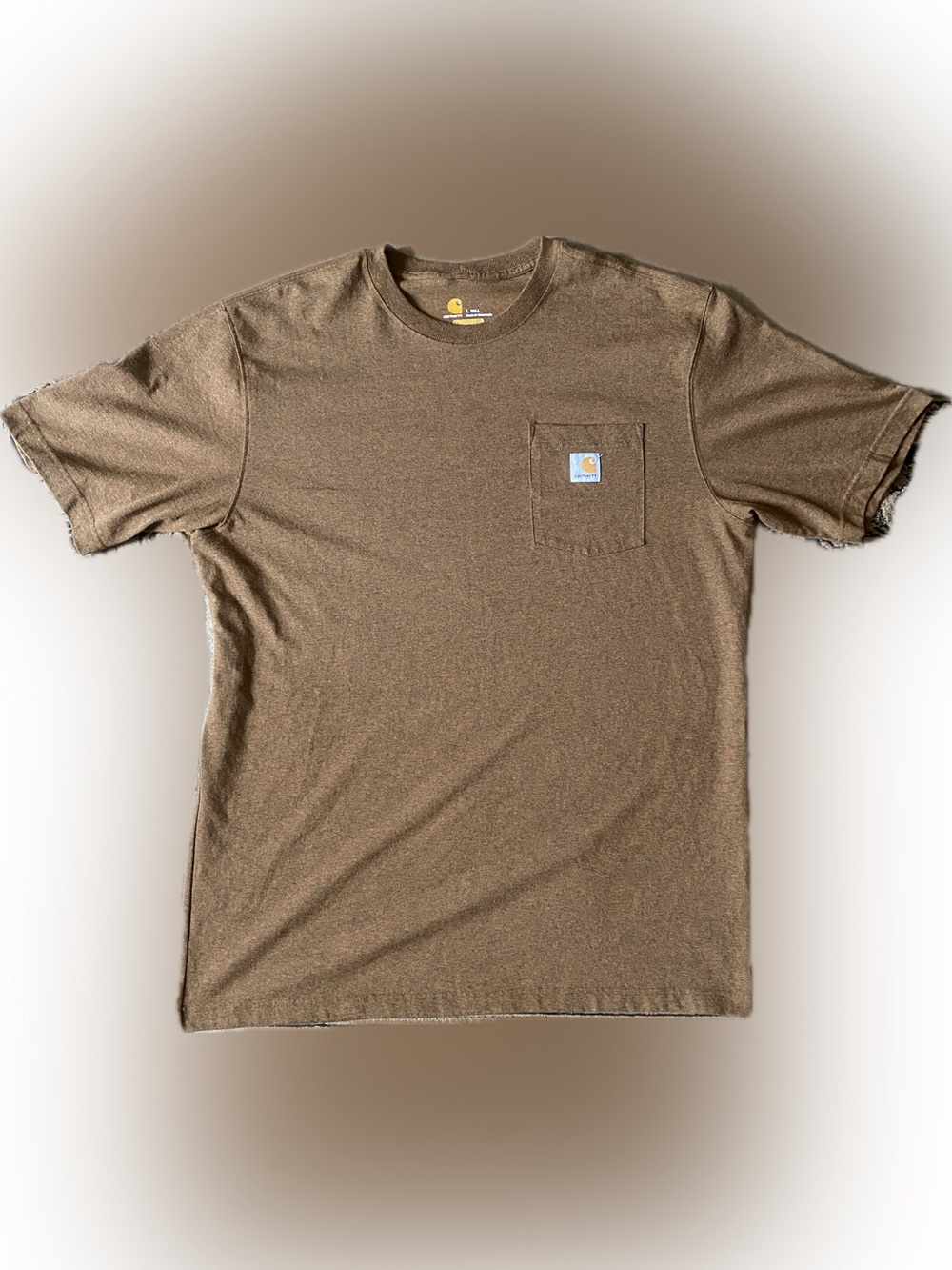 Carhartt Brown Short-Sleeve Pocket Tee Large Tall Original Fit - Picture 1 of 4